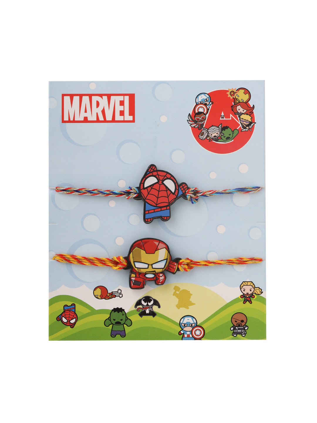NVR Kids Set of 2 Cute Cartoon Superhero Thread Rakhi, Combo for Rakshabandhan
