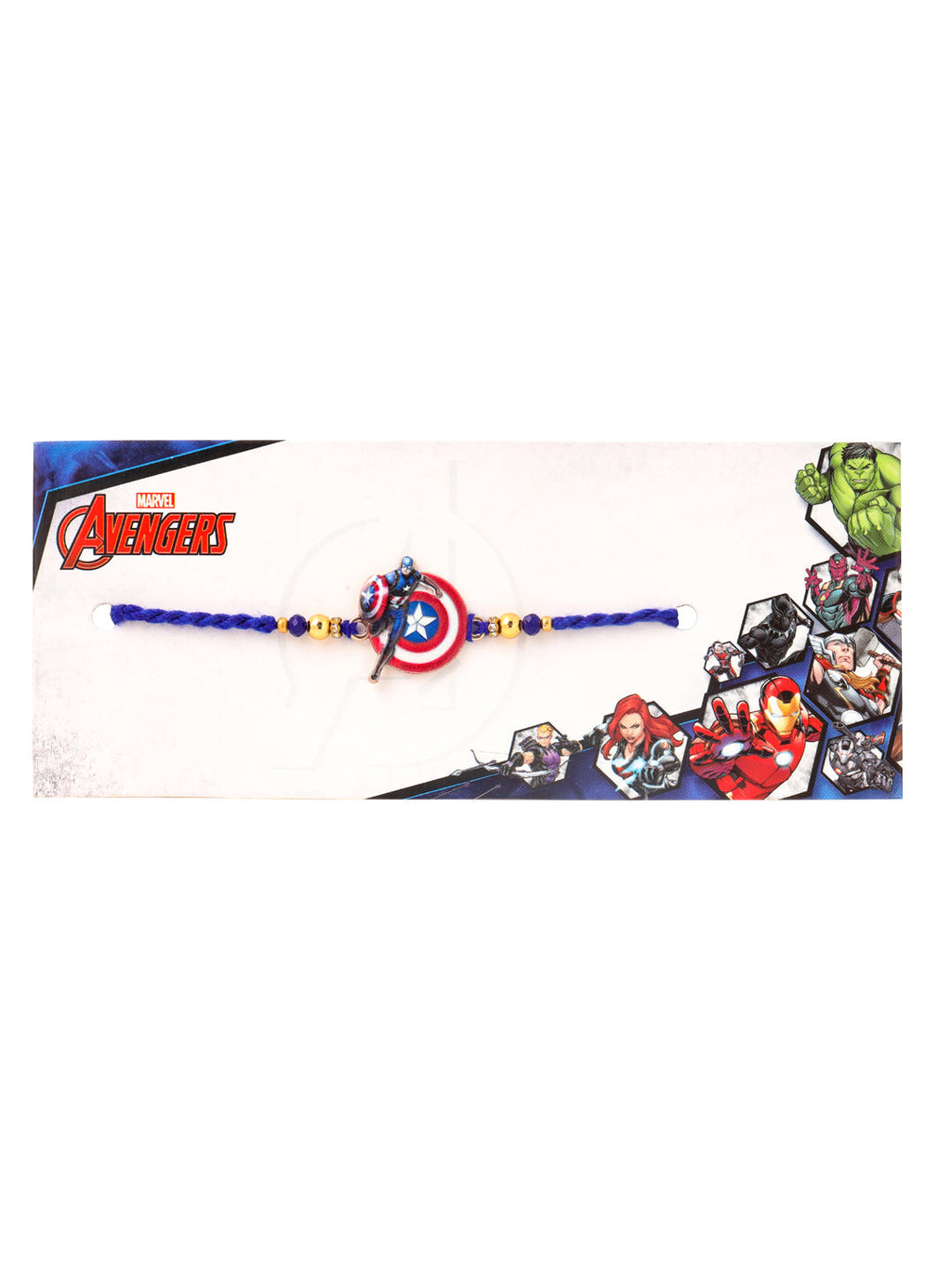 NVR Kids Superhero Blue Artificial Beads Thread Rakhi, Combo for Rakshabandhan