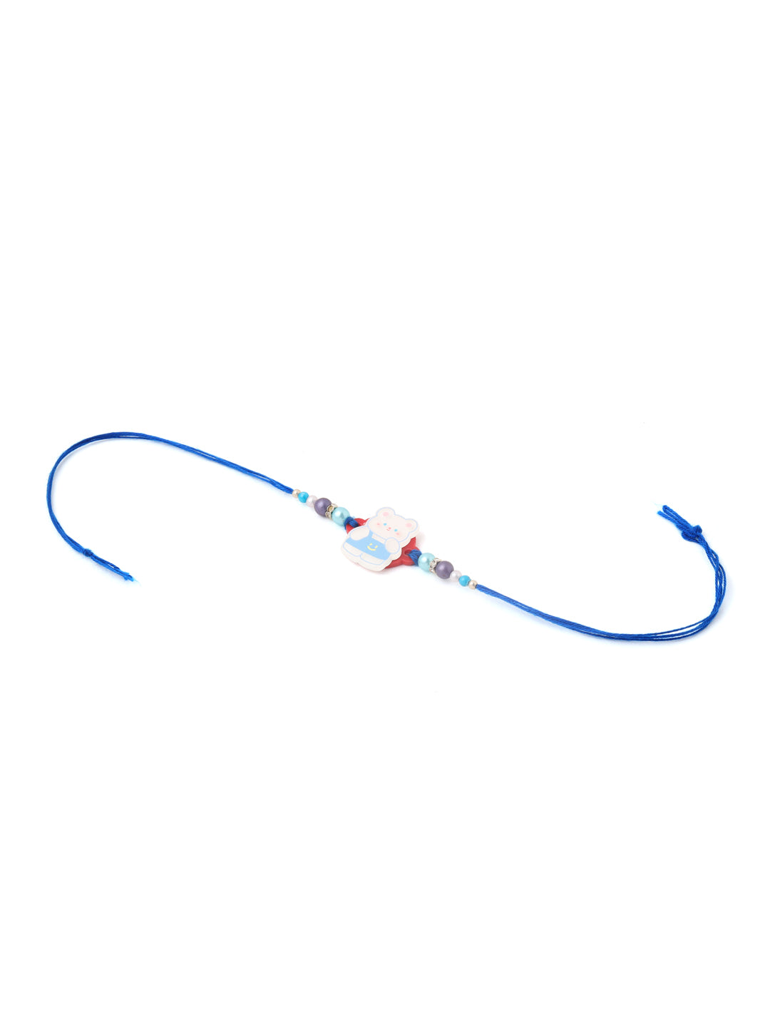 NVR Kids Teddy Blue Artificial Beads Thread Rakhi, Combo for Rakshabandhan