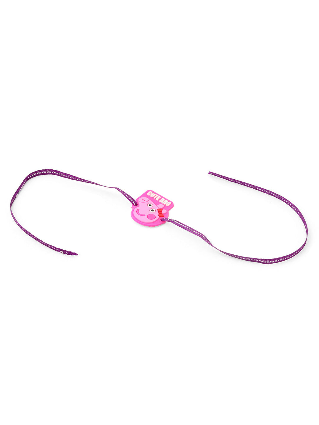 NVR Stylish Pink Cartoon Character Kids Rakhi with Roli Chawal Chandan & Mishri
