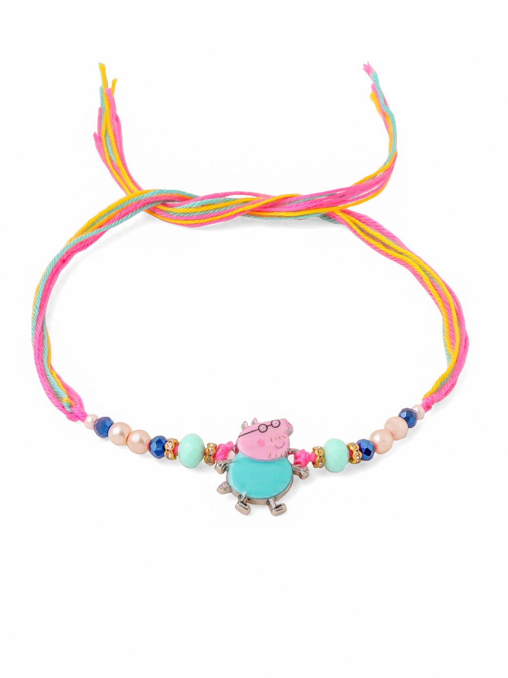 NVR Kids Cartoon Character Artificial Beads Rakhi with Roli Chawal Chandan & Mishri