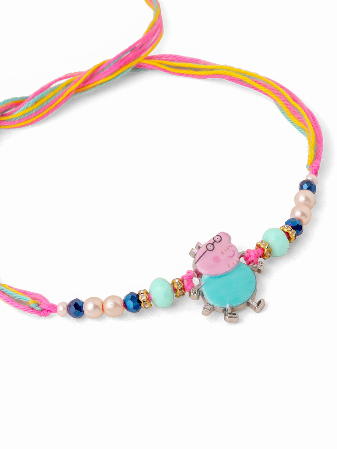 NVR Kids Cartoon Character Artificial Beads Rakhi with Roli Chawal Chandan & Mishri