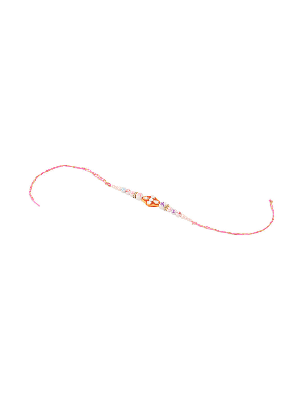 NVR Set of 2 Multicolor Artificial Stones & Pearls Bhaiya Bhabhi Rakhi Combo