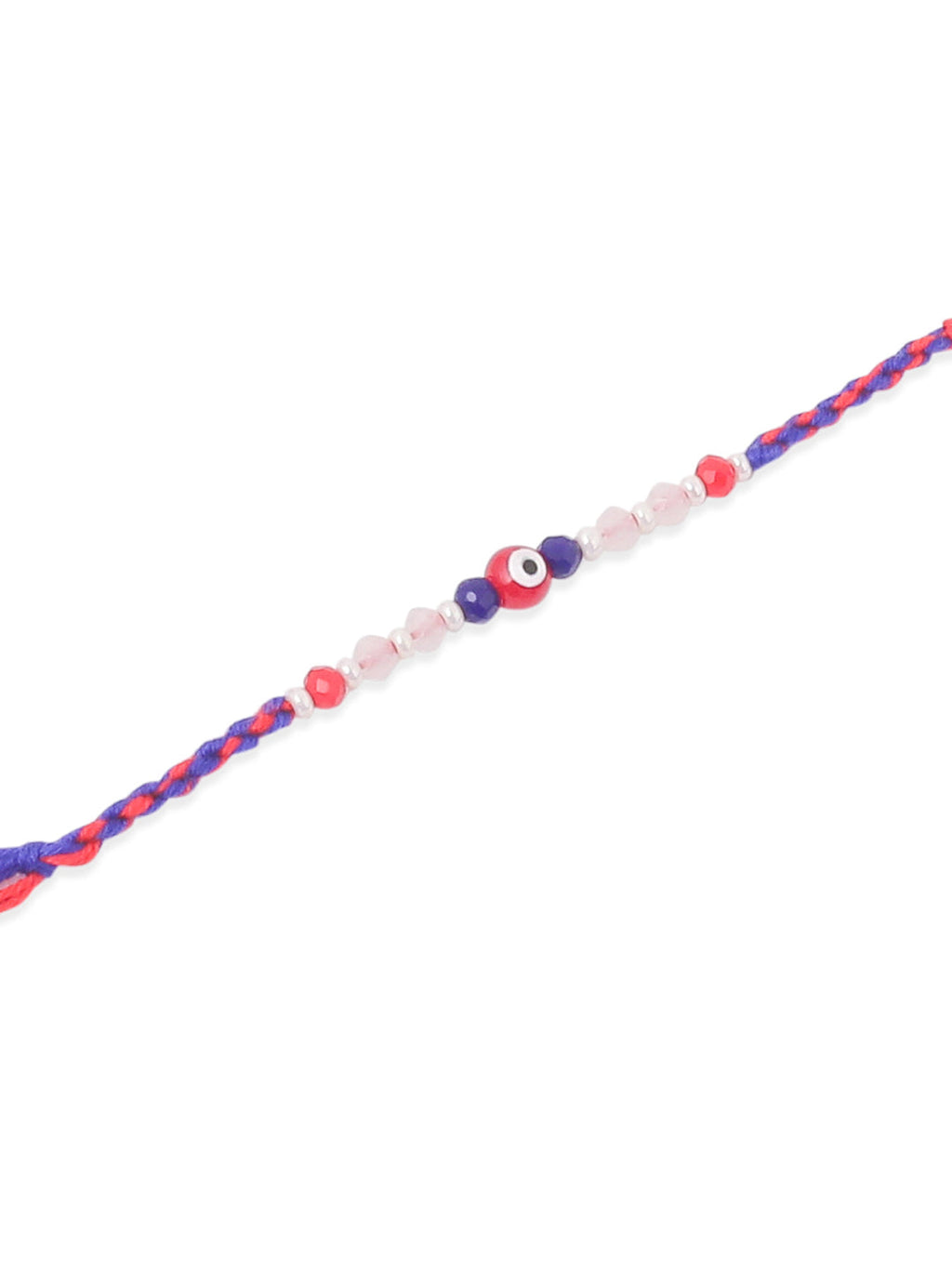 NVR Men Multicolor Evil Eye Artificial Beads Thread Rakhi, Combo for Rakshabandhan