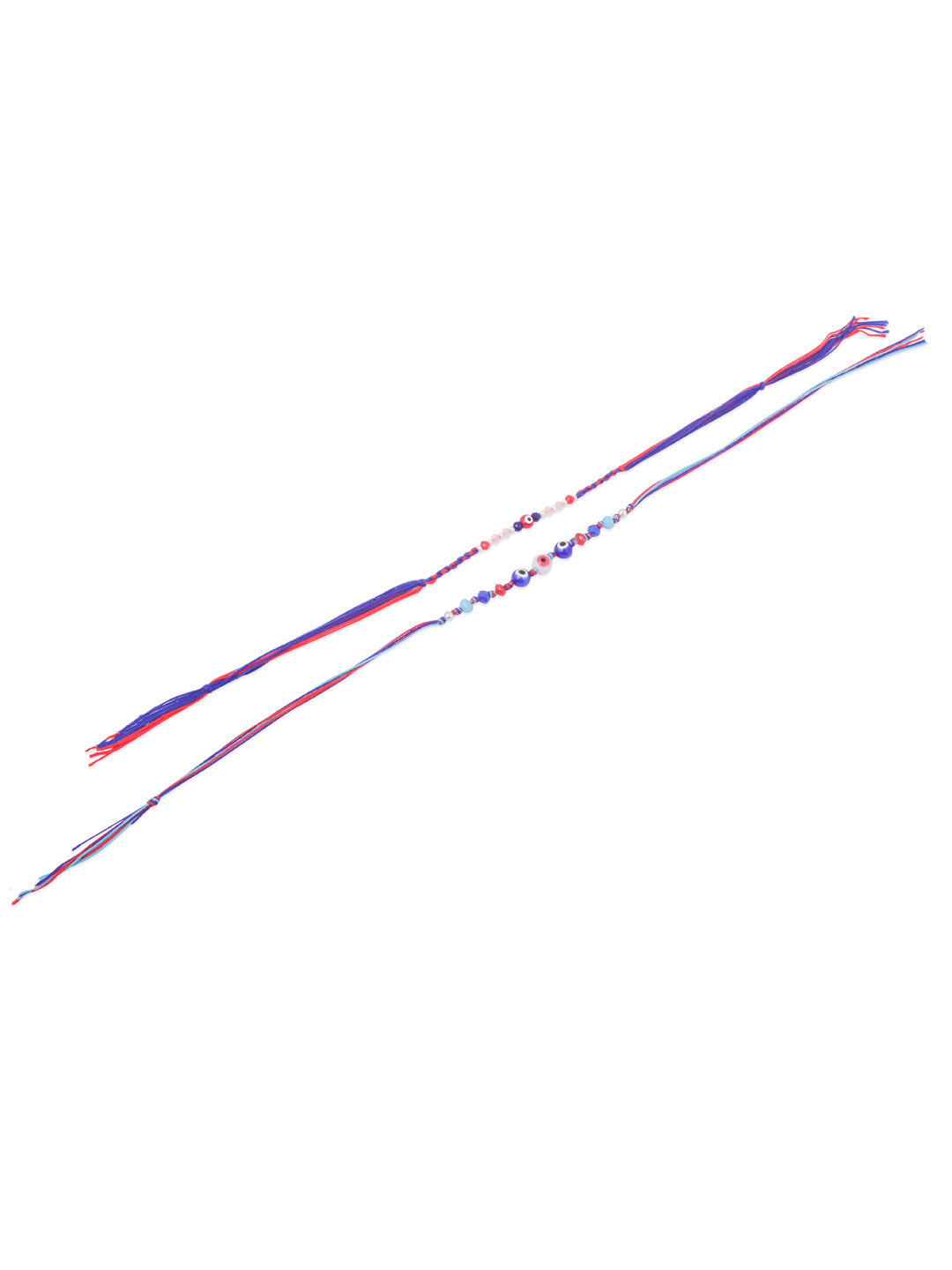 NVR Men Multicolor Evil Eye Artificial Beads Thread Rakhi, Combo for Rakshabandhan