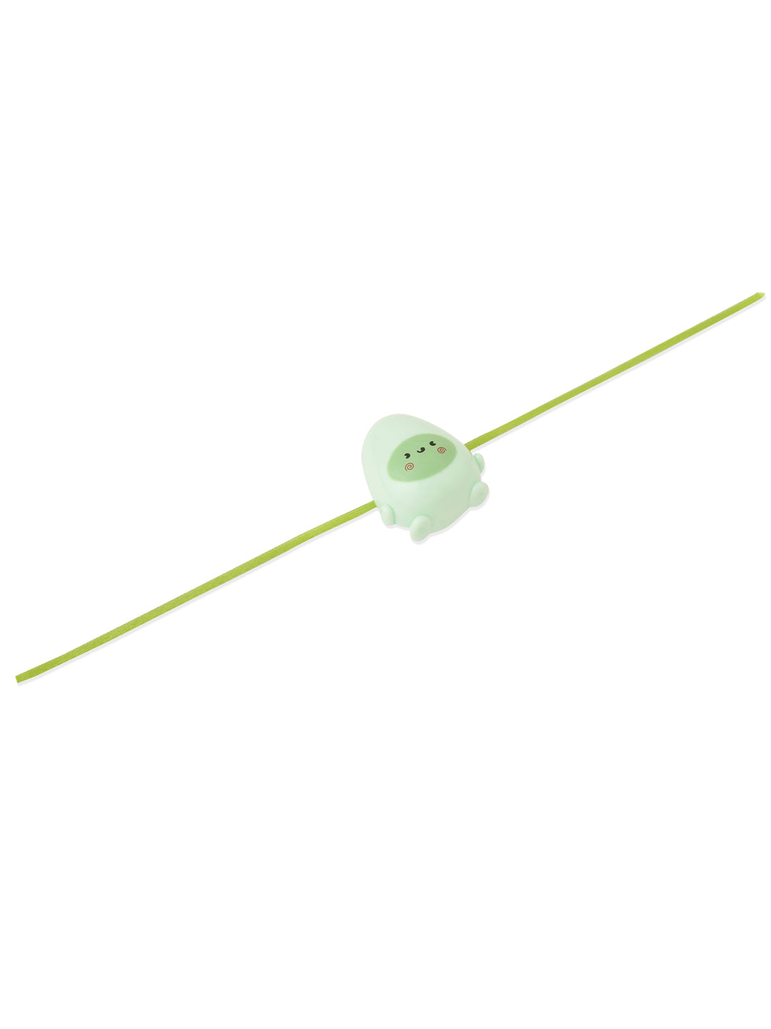 NVR Kids Handmade Green Thread Rakhi with Roli Chawal Chandan & Mishri