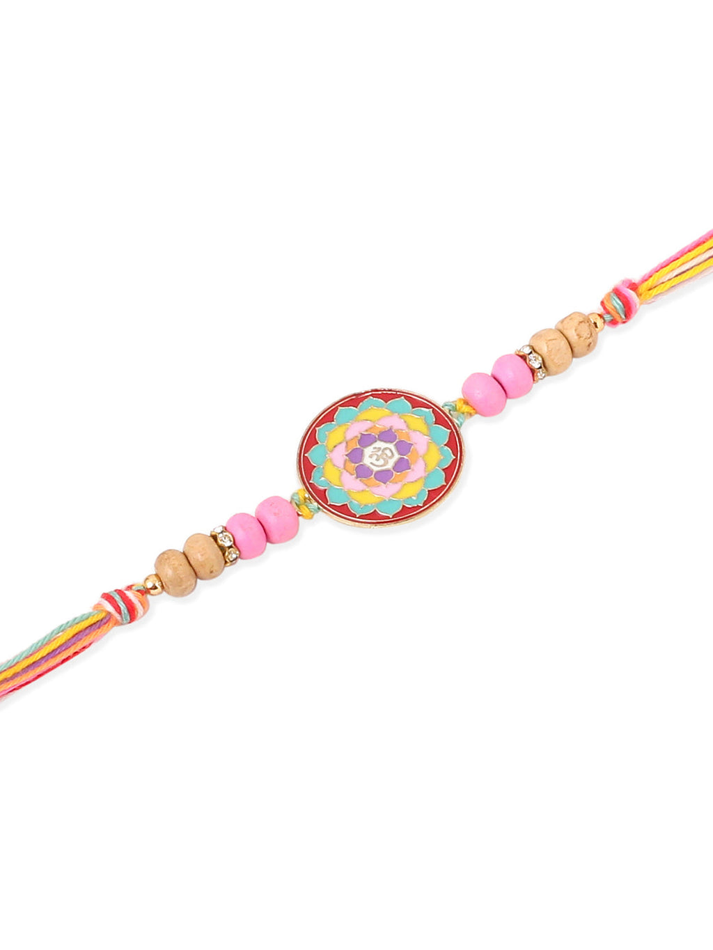 NVR Men Set of 2 Multicolor Artificial Stones & Beads Thread Rakhi Combo