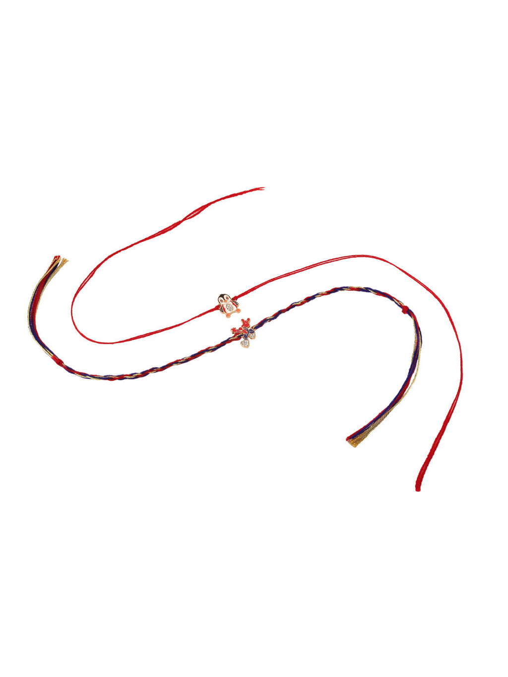 NVR Kids Set of 2 Cartoon Character Blue & Red Thread Rakhi, Combo for Rakshabandhan