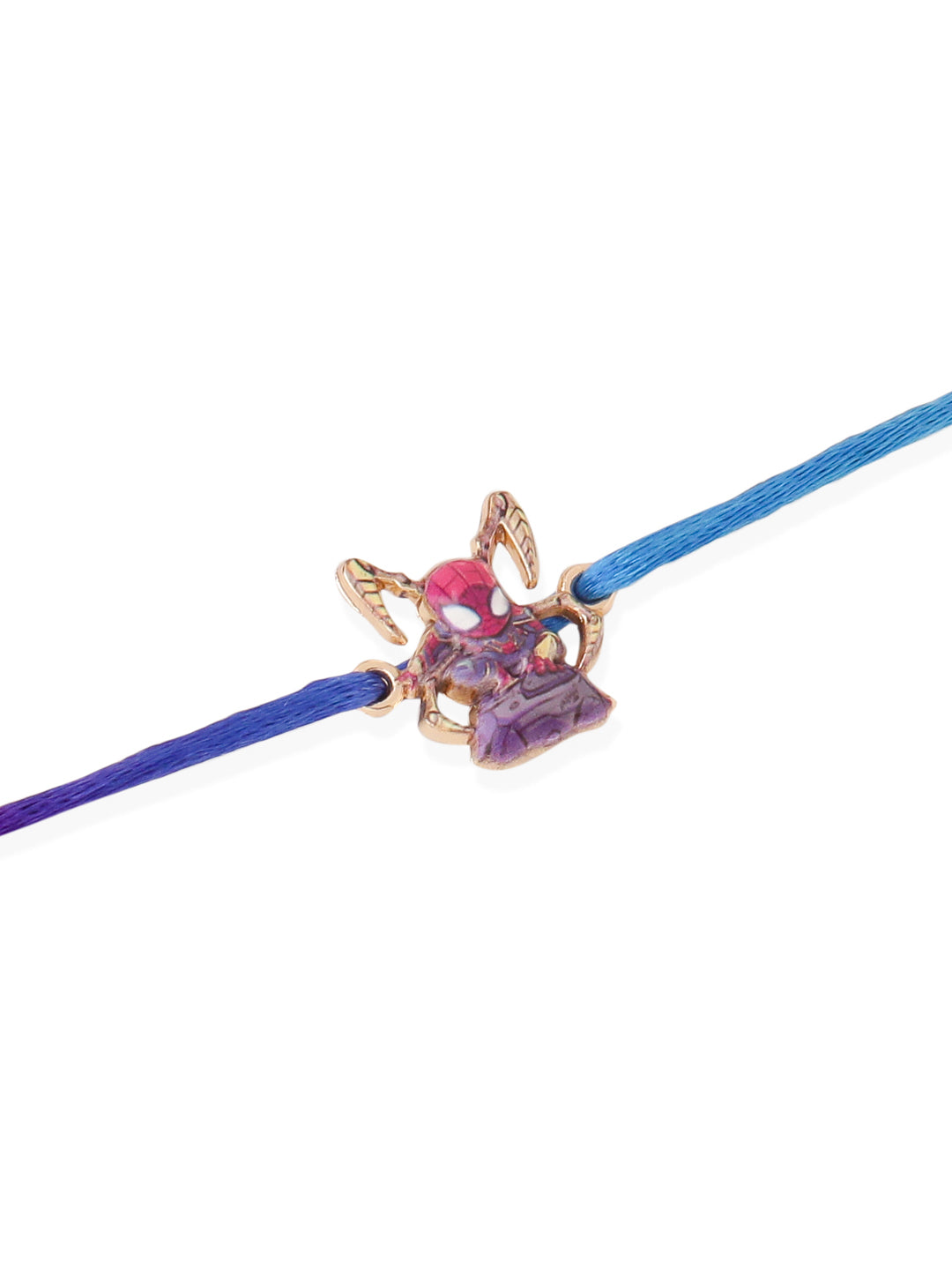 NVR Kids Set of 2 Cartoon Character Purple & Red Thread Rakhi with Roli Chawal Chandan & Mishri