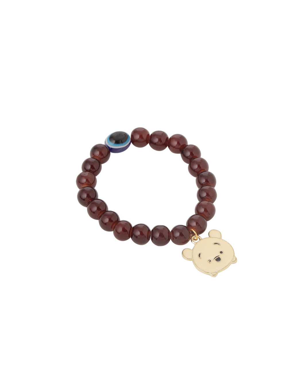 NVR Kids Cartoon Design Brown Artificial Beads Thread Rakhi with Roli Chawal Chandan & Mishri