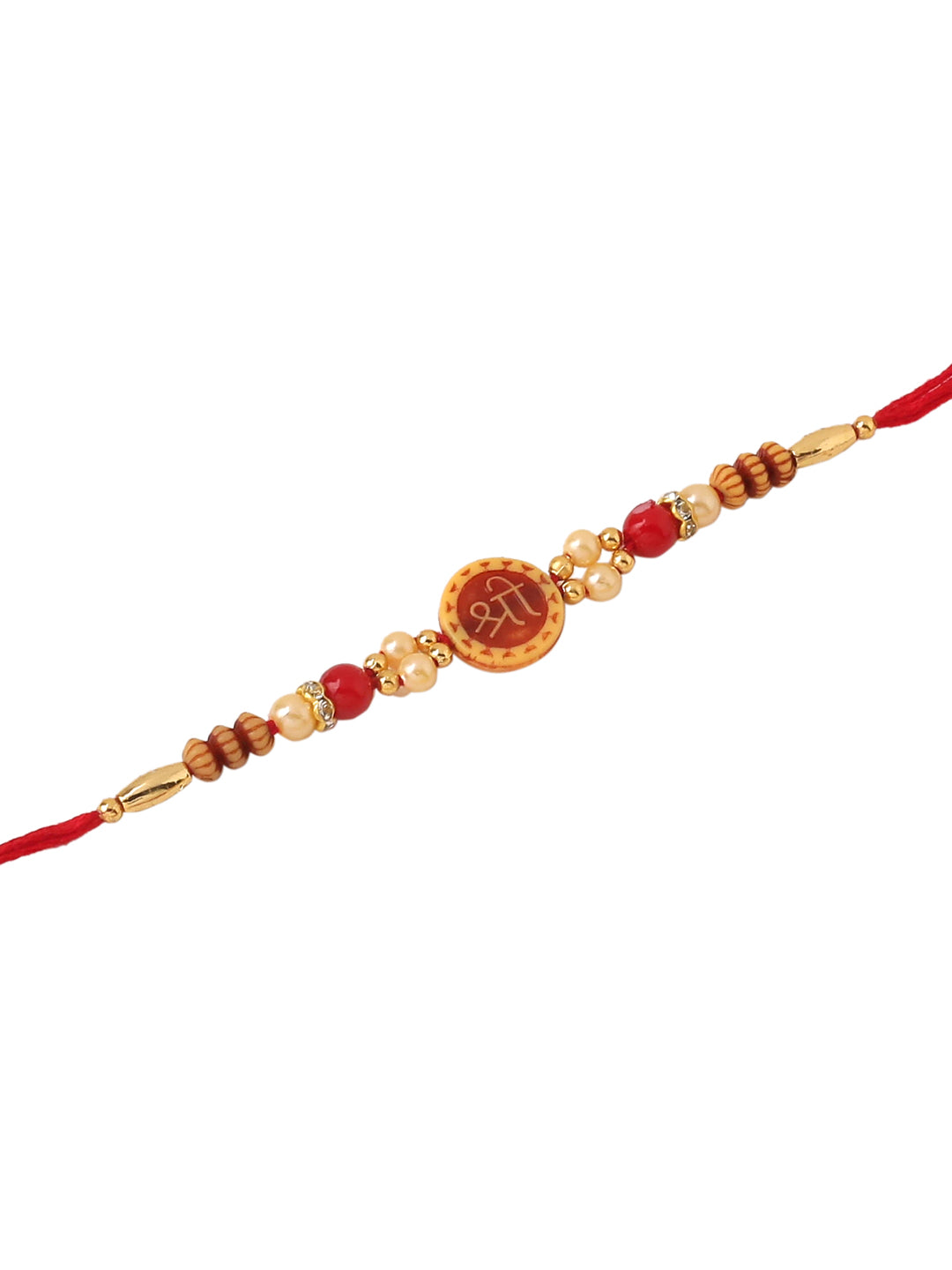 NVR Men's Set of 2 Red Religious Thread Rakhi, Combo for Rakshabandhan