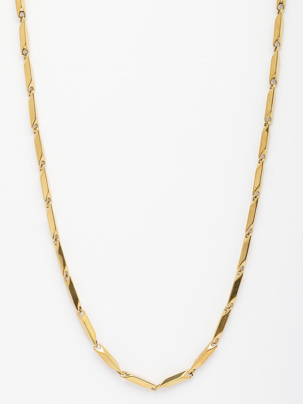 NVR Men Gold-Polished Stainless Steel Chain