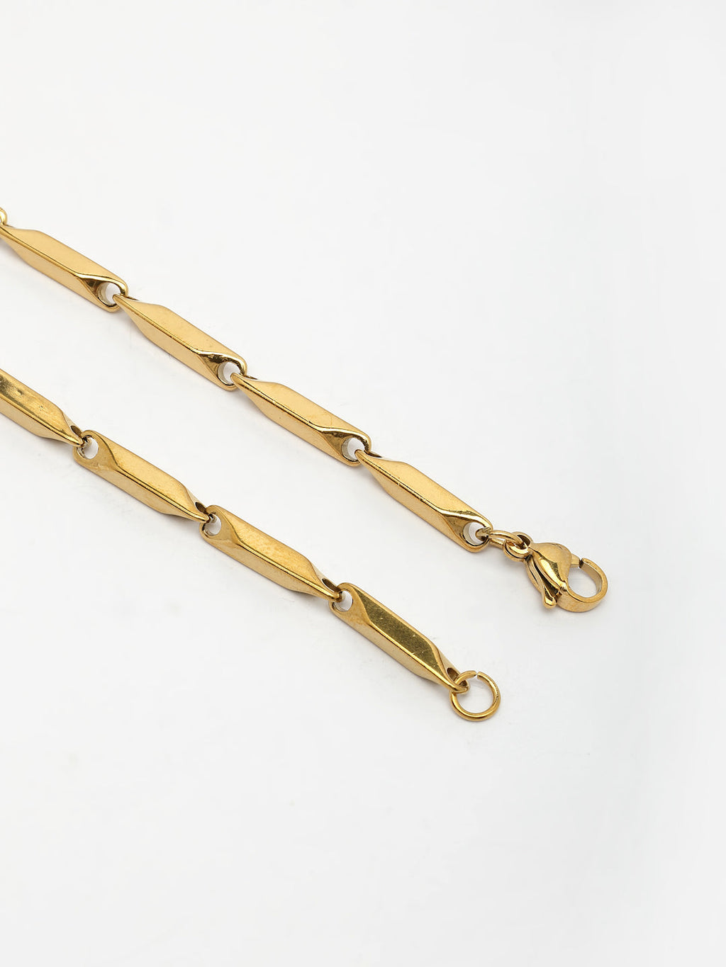 NVR Men Gold-Polished Stainless Steel Chain