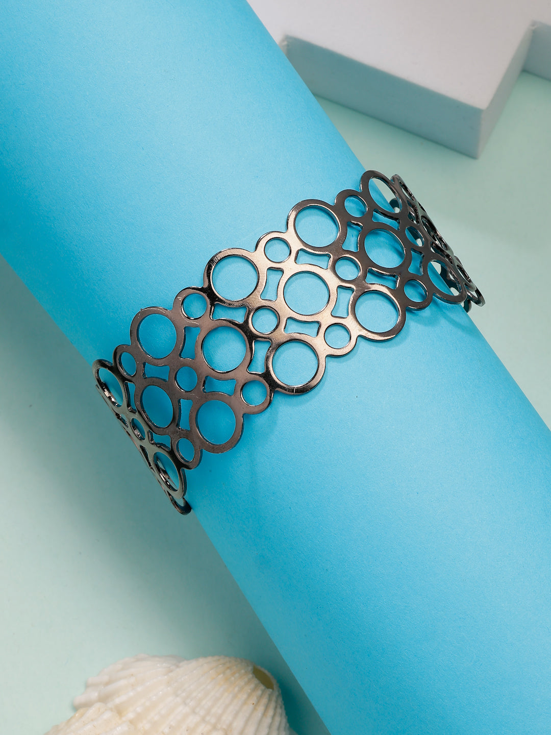 NVR Women's Rhodium-Plated Cuff Bracelet