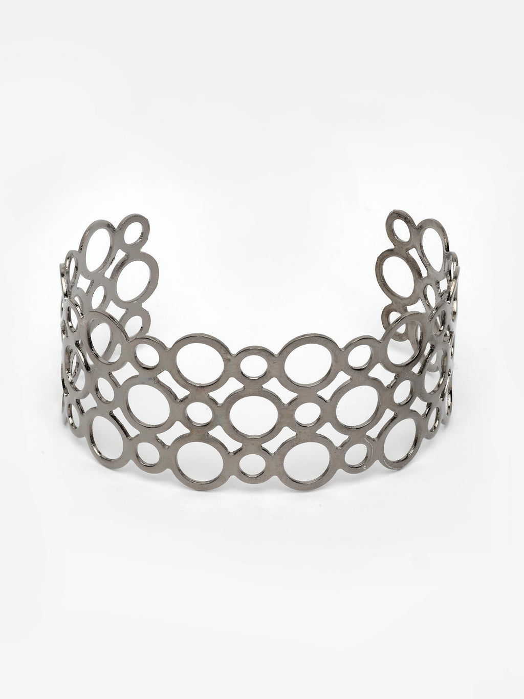 NVR Women's Rhodium-Plated Cuff Bracelet