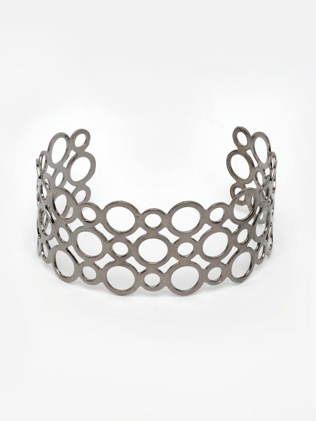 NVR Women's Rhodium-Plated Cuff Bracelet
