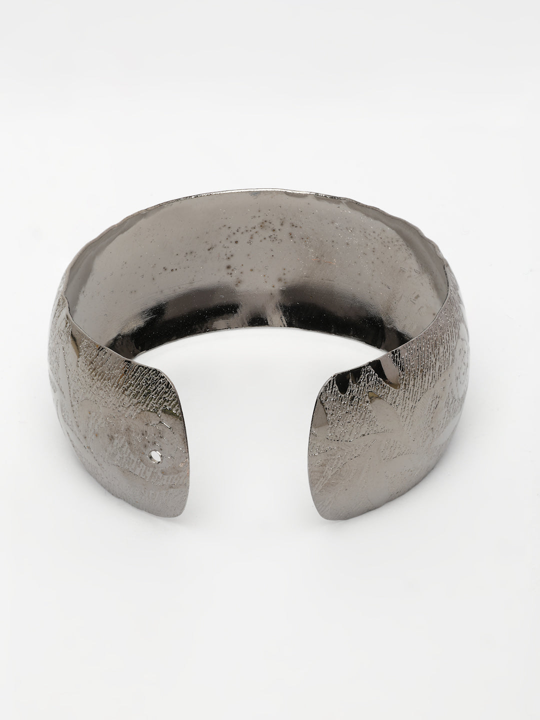 NVR Women's Rhodium-Plated Self-design Cuff Bracelet