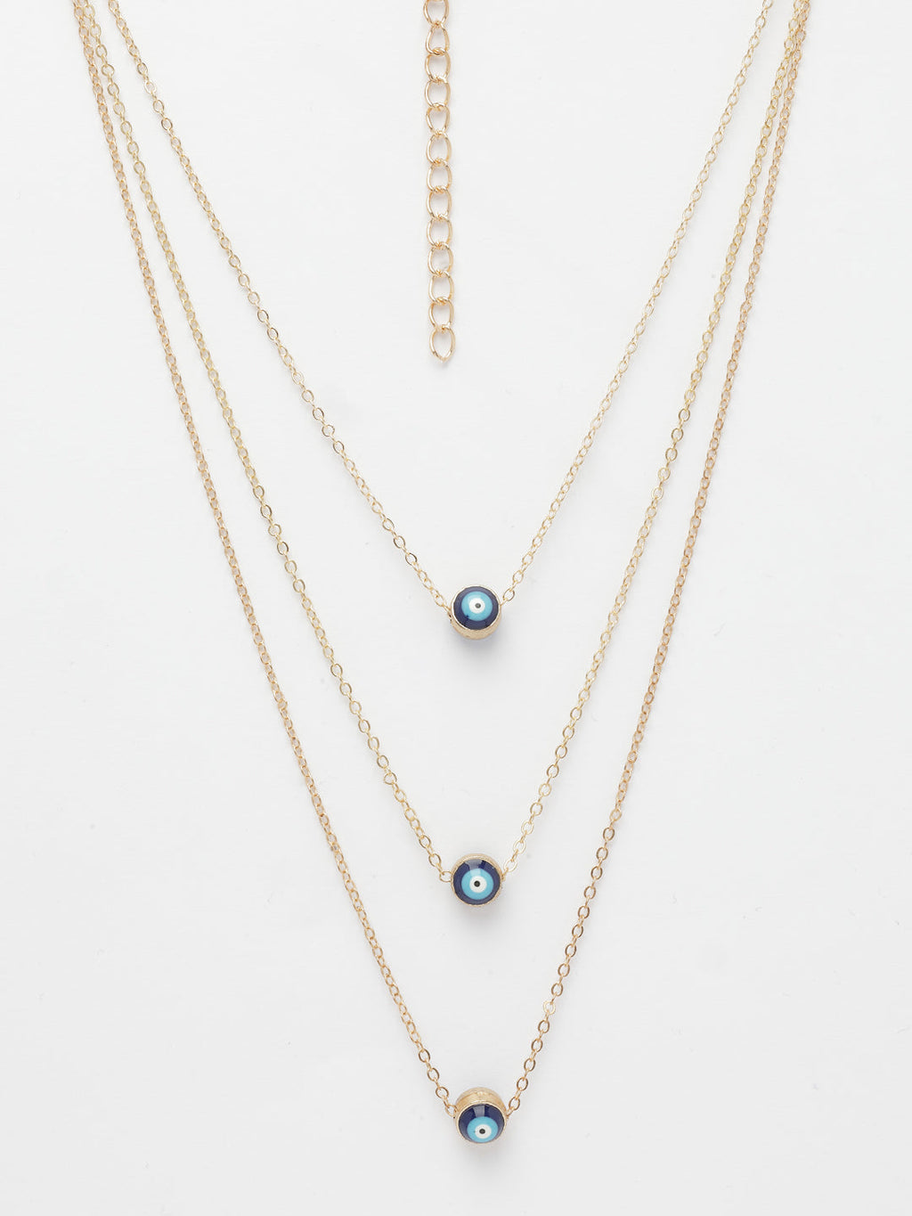NVR Women's Gold-Polished Evil Eye Layered Chain