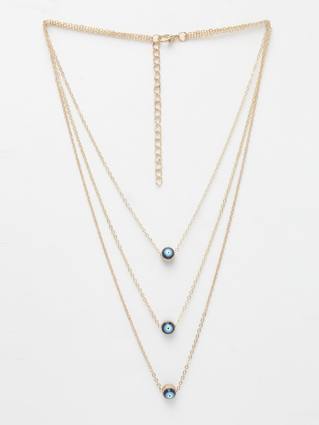 NVR Women's Gold-Polished Evil Eye Layered Chain