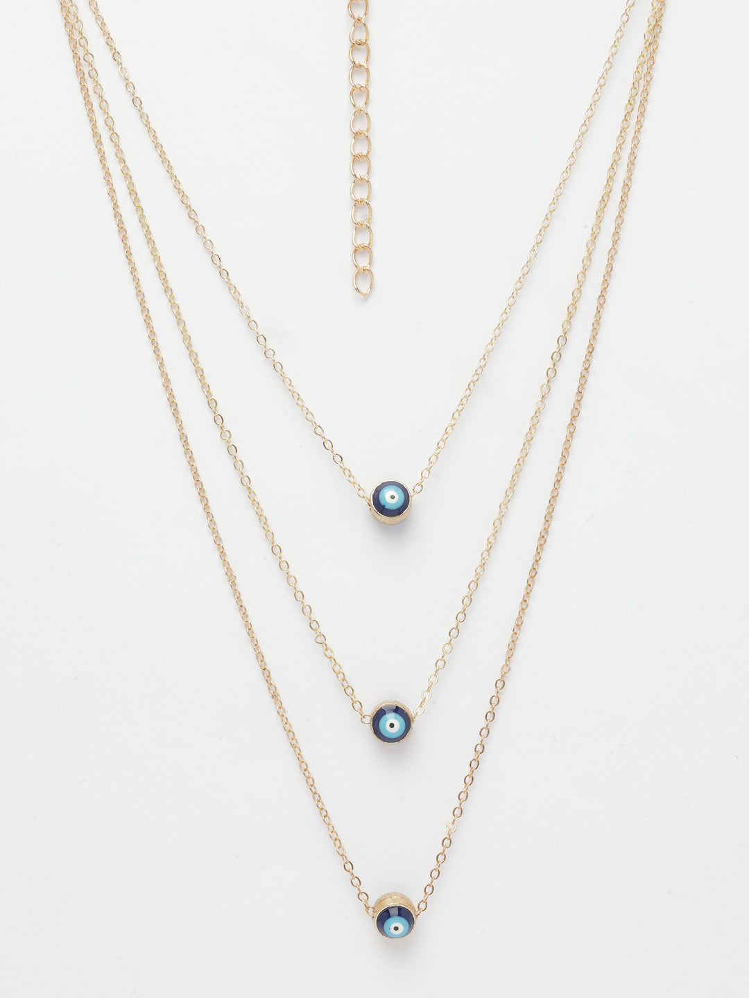 NVR Women's Gold-Polished Evil Eye Layered Chain