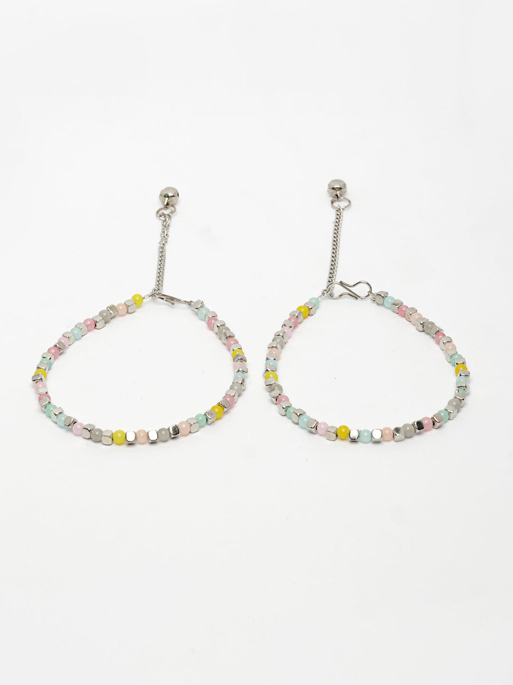NVR Women's Multi-Coloured Artificial Beads Anklet