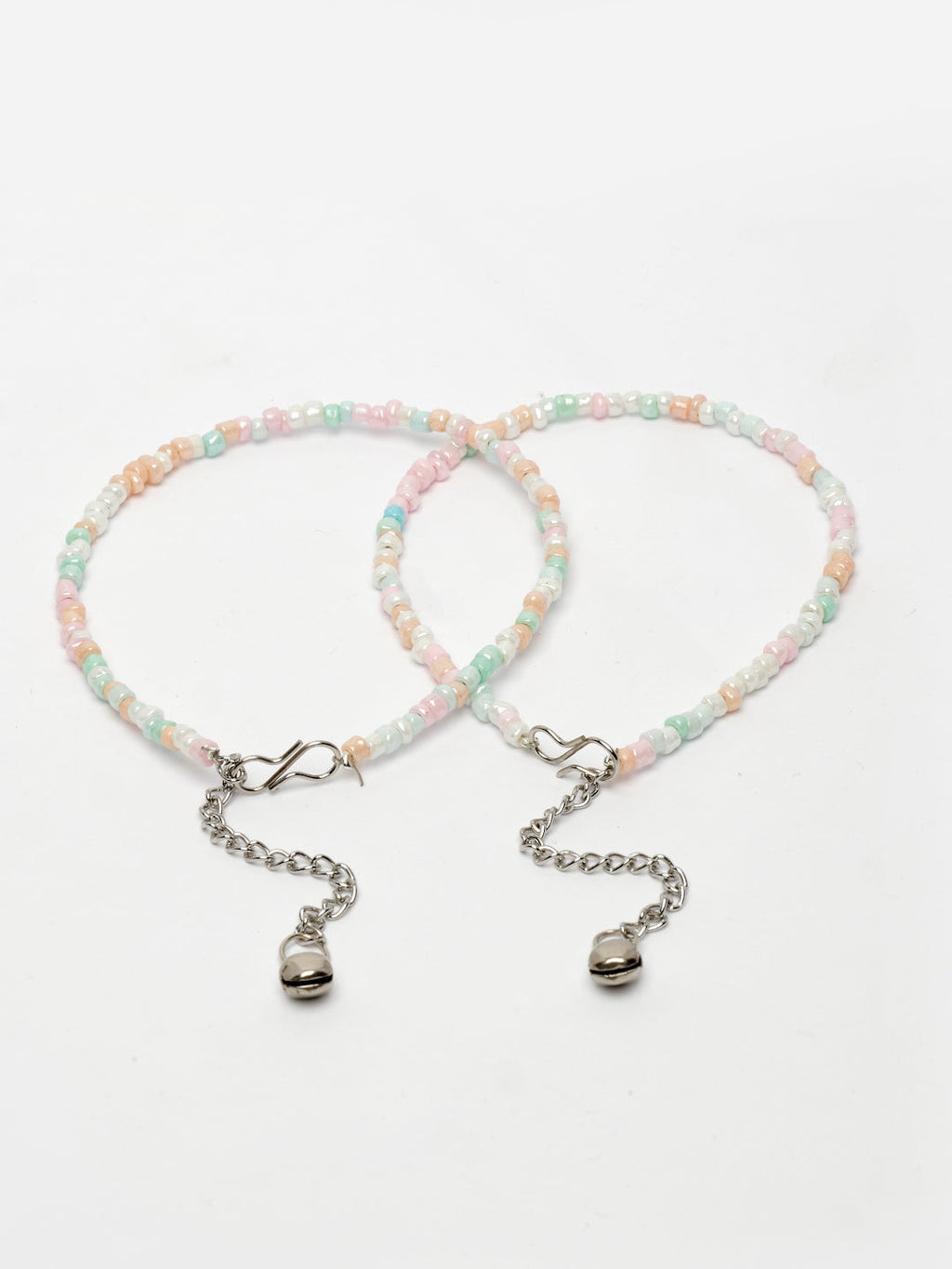 NVR Women's Multi-Coloured Artificial Beads Anklet