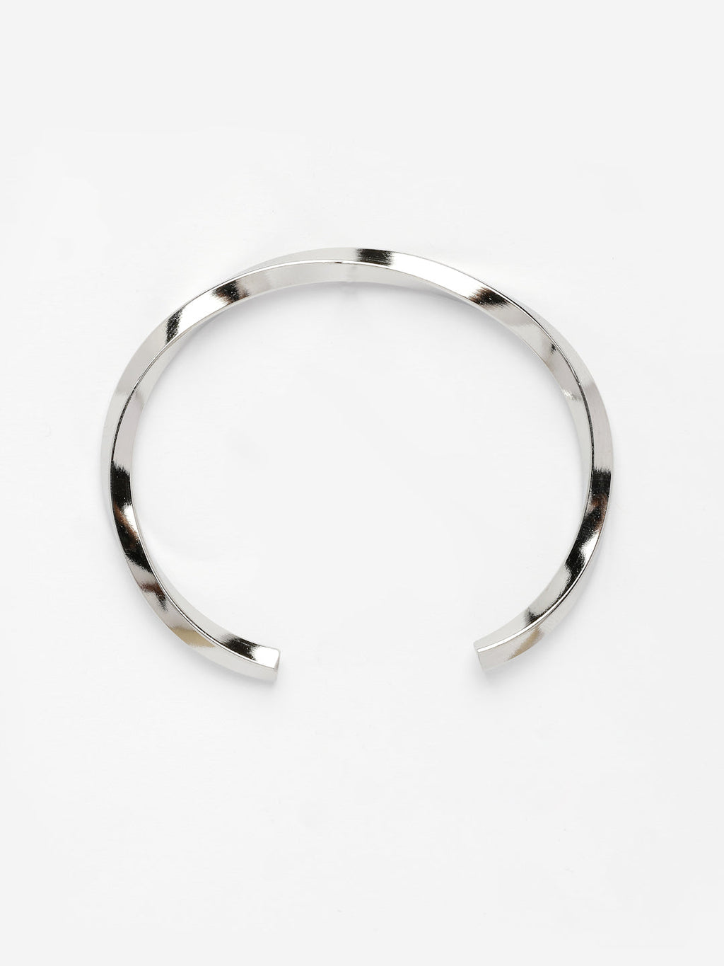 NVR Men's Silver-Plated Stainless Steel Cuff Bracelet