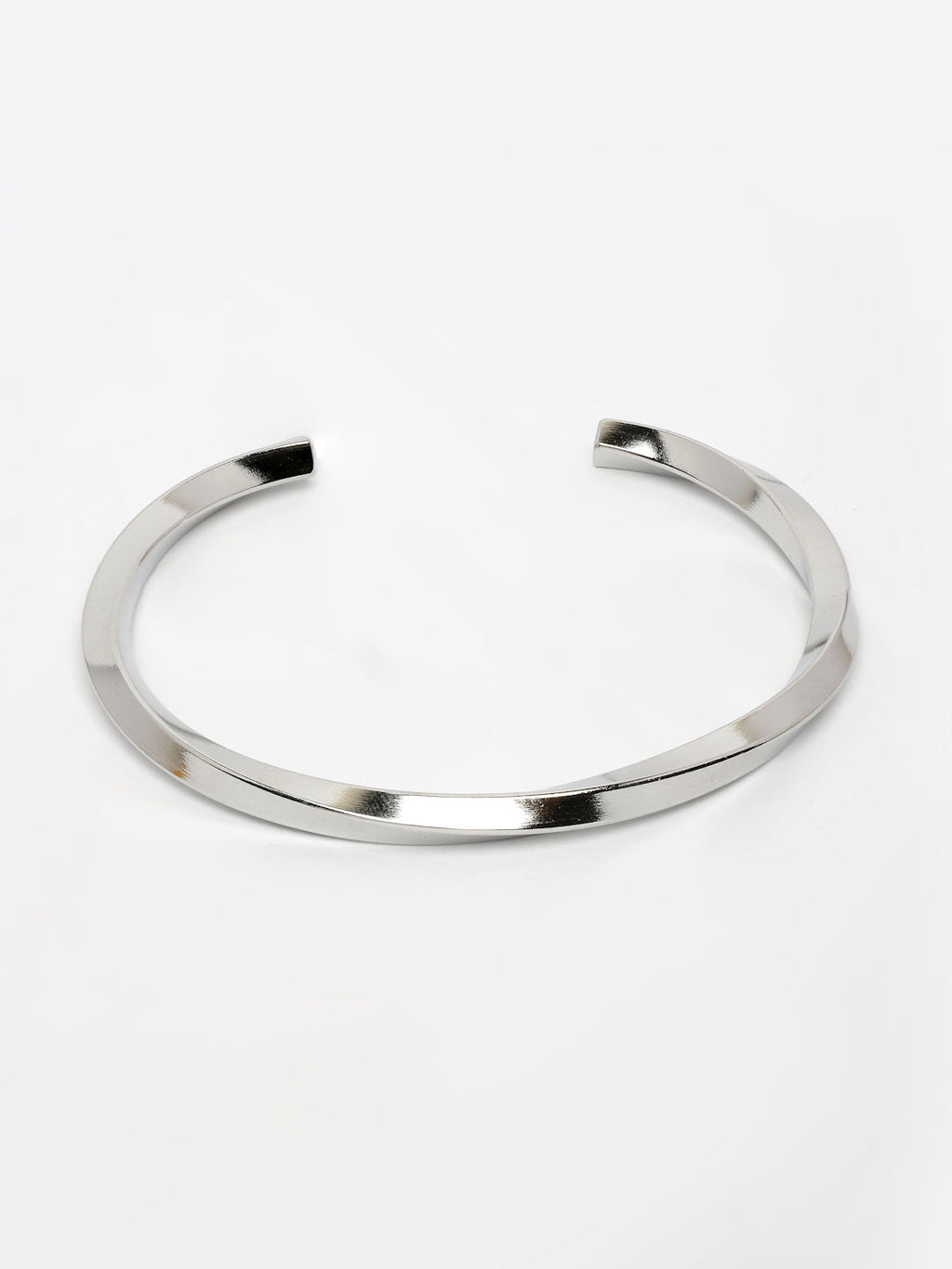 NVR Men's Silver-Plated Stainless Steel Cuff Bracelet
