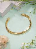 NVR Men's Gold-Polished Stainless Steel Cuff Bracelet