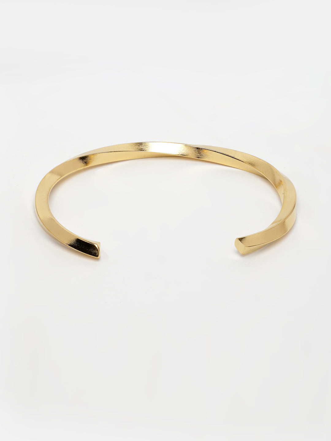NVR Men's Gold-Polished Stainless Steel Cuff Bracelet