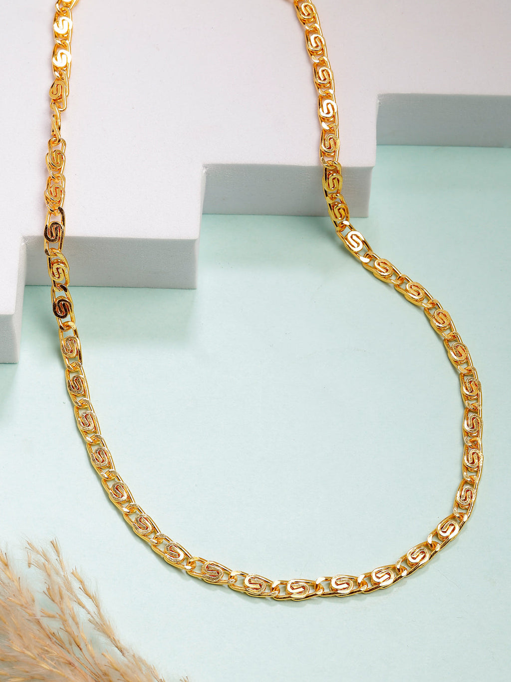 NVR Men's Gold-Polished Minimal Chain