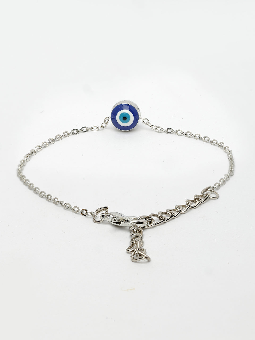 NVR Women's Set of 2 Gold & Silver Polished Evil eye Link Bracelet