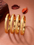 NVR Women's Set of 4 Gold-Polished Traditional Bangles