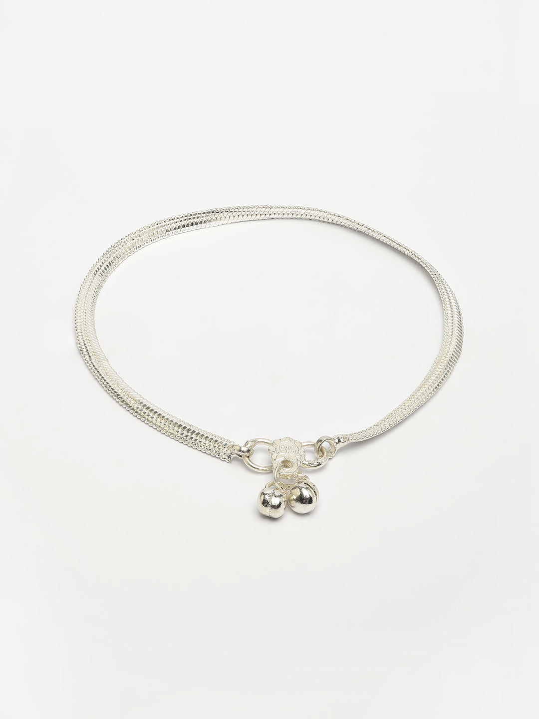 NVR Women's Pair of 2 Silver-Plated Anklets