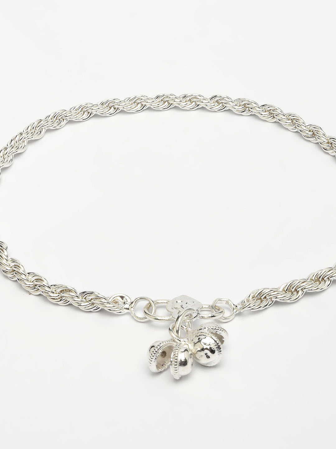 NVR Women's Pair of 4 Silver-Plated Anklets