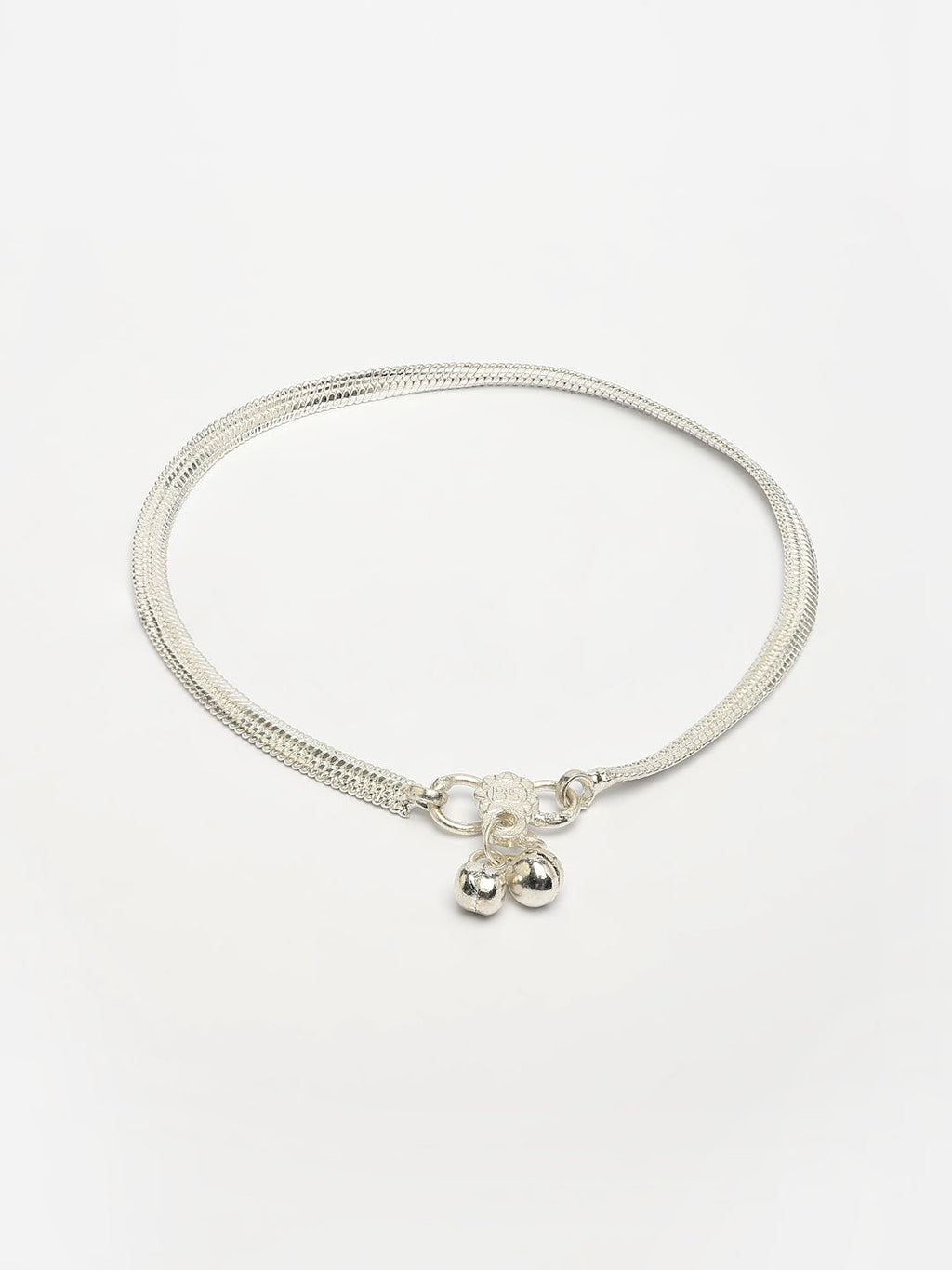 NVR Women's Set of 2 Silver-Plated Anklets