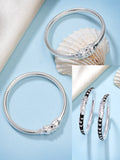 NVR Kids Pair of 2 Rhodium-Plated Artificial Beads Nazariya Kada Bracelet