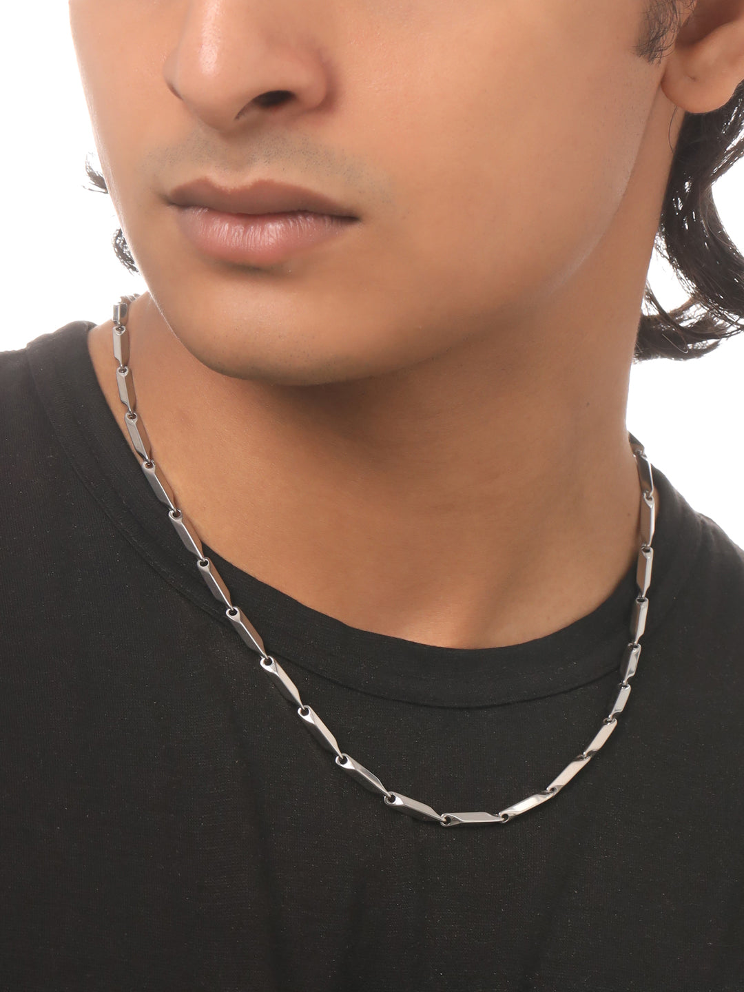 NVR Men Set of 3 Stainless Steel Trendy Stylish Chain