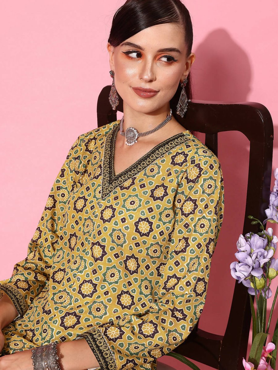 Ahalyaa Women's Traditional Wear Co-ods - Mustard
