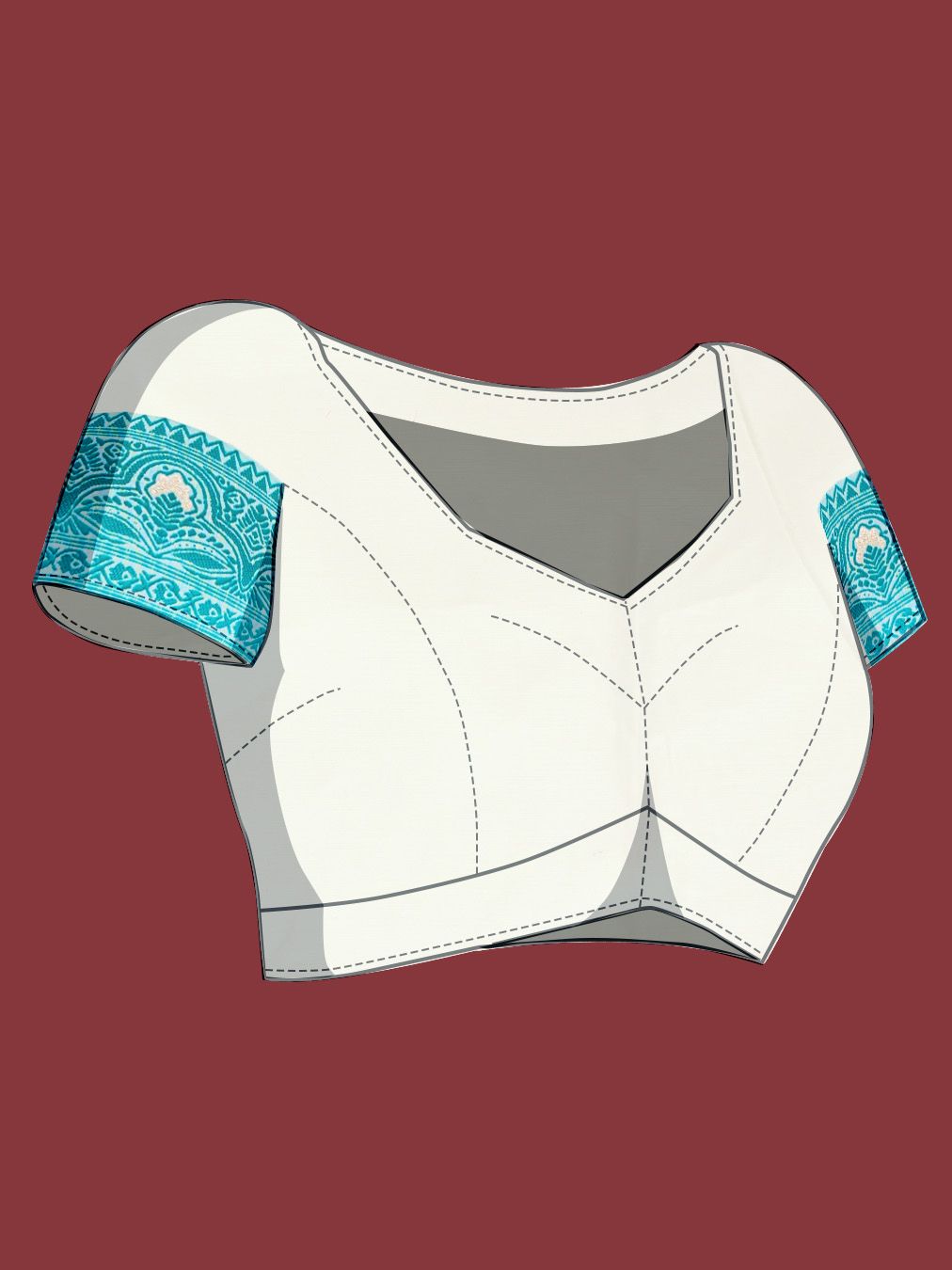 Vedant Vastram Dhakai Jamdani Cotton Saree - Rama