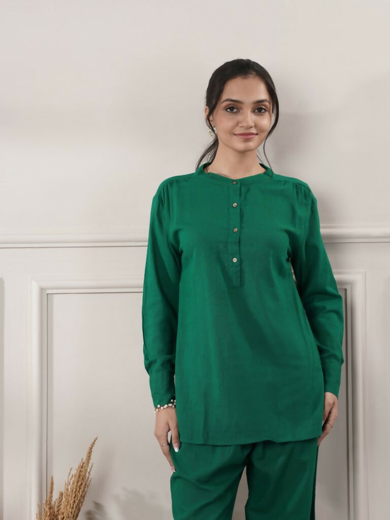 Joban Fashion Women's Emerald Green Co-Ord Set