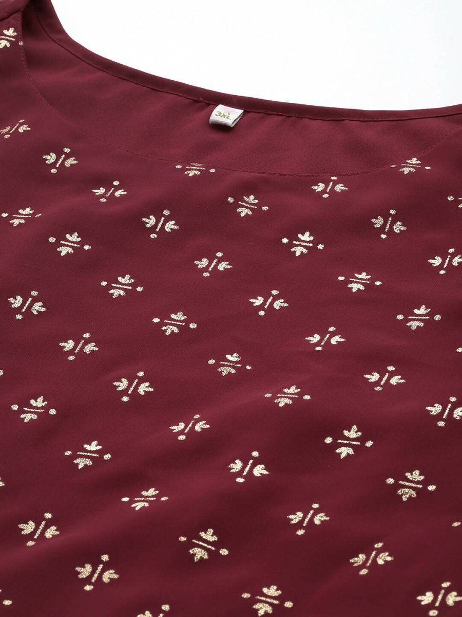 Ahalyaa Women's Traditional Wear Co-ords - Maroon