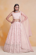 Lehenga Mart Designer Wedding Lehenga Choli For Women - Light Pink