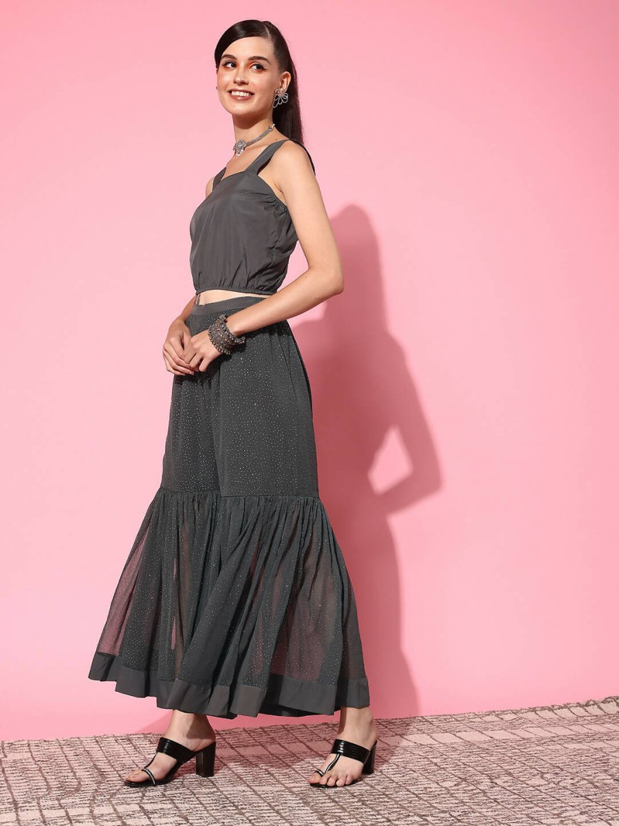Ahalyaa Women's Traditional Wear Co-ods - Grey