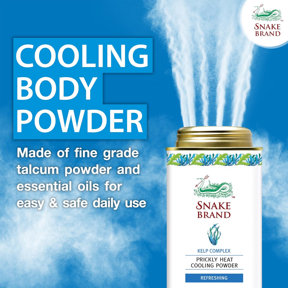 Snake Brand Refreshing Kekp Complex Prickly Heat Cooling Talcum Powder