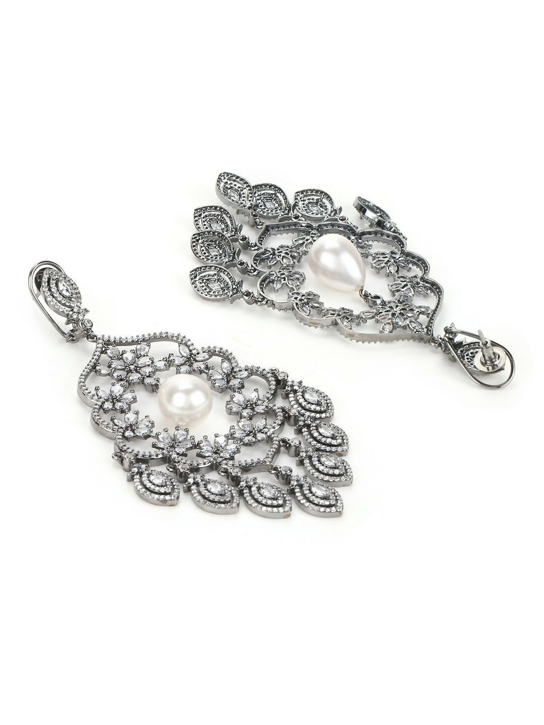 Long Chand with Pearl Drop Earrings - Ruby Raang
