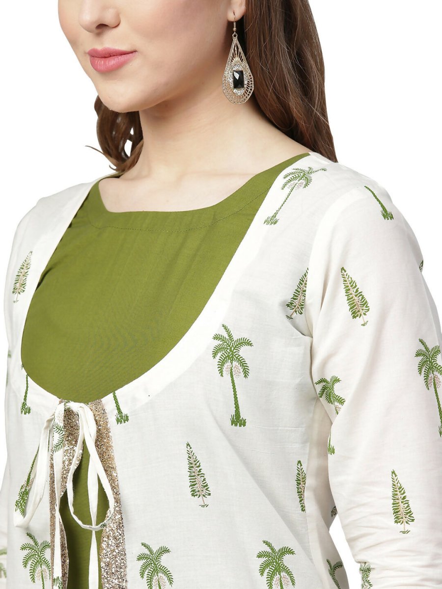 Ahalyaa Women's Traditional wear Kurta - Off White