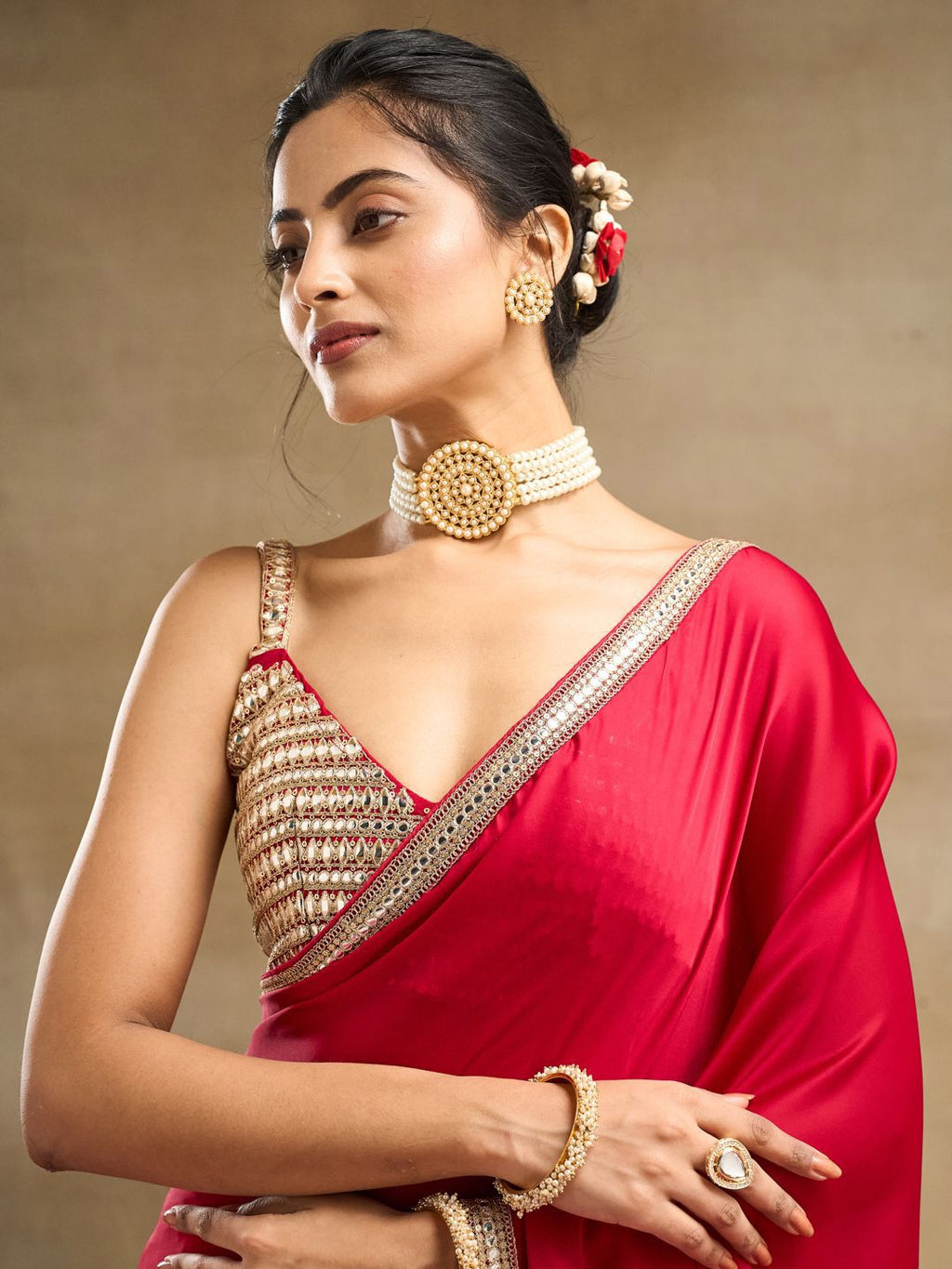 kasee Embroidered Silk Blend Saree