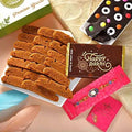 Floral Blue Rakhi N Coffee Biscotti Hamper