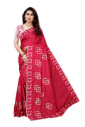 Vamika Red Dola Silk Embroidery Saree (MESHVI PINK)